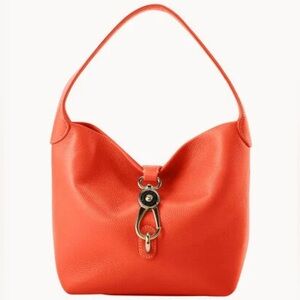 Orange Leather Shoulder Bag